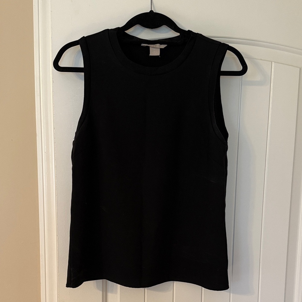 H&M Elegant Black Sleeveless Blouse